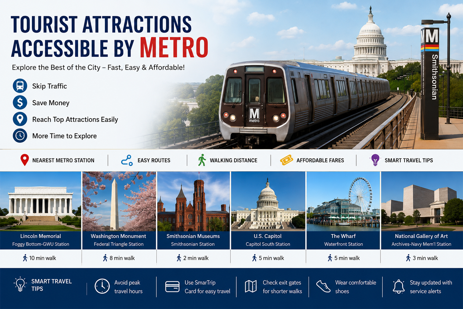 Tourist Attractions Accessible by Metro