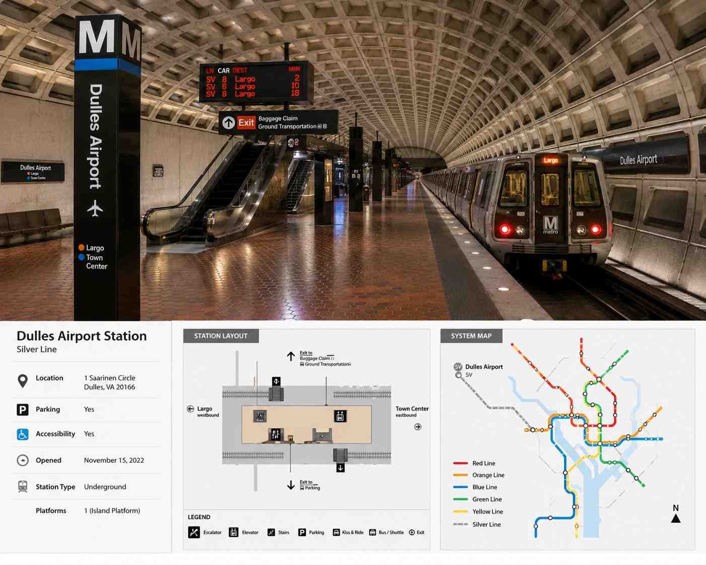 DC Metro Dulles Airport Station