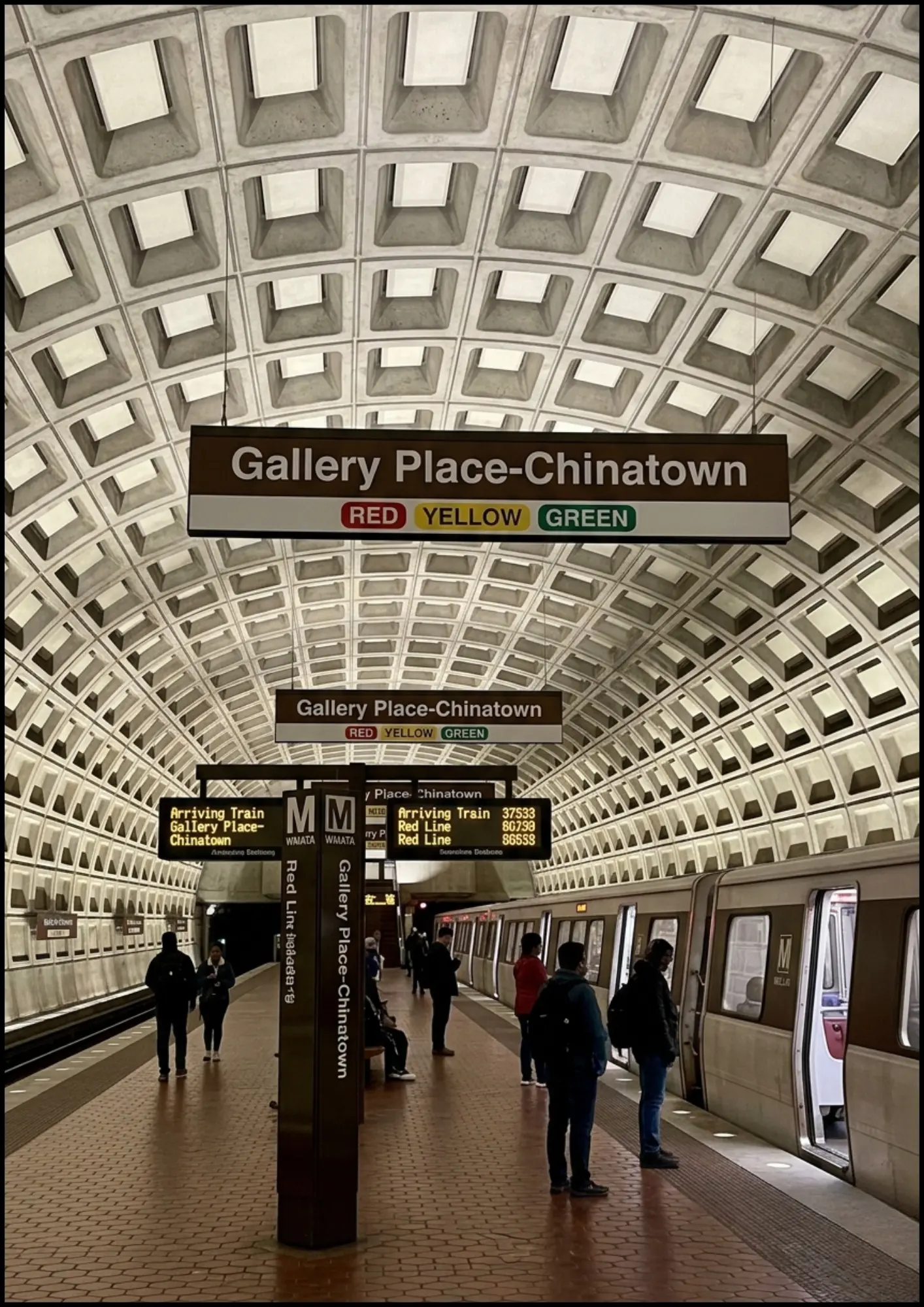 DC Metro Gallery Place-Chinatown Station: 3 Lines, Exits